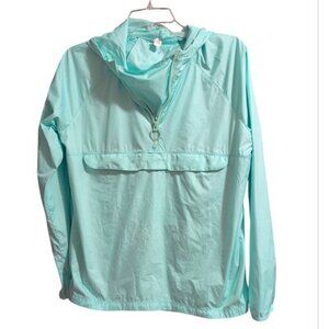 Under Armour Jacket Packable Coat Light Green Lightweight Pullover front Pouch